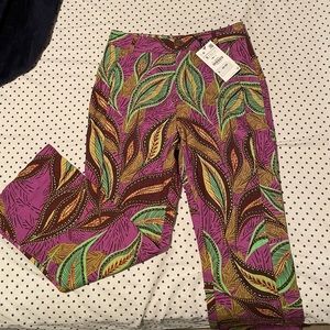 Zara retro print purple pants